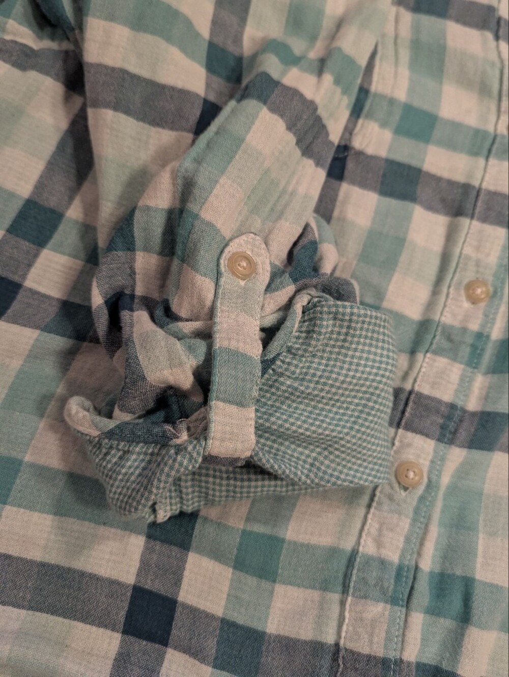 Riders by Lee Button Shirt Womens XL Blue Plaid Long Sleeve - Picture 5 of 7
